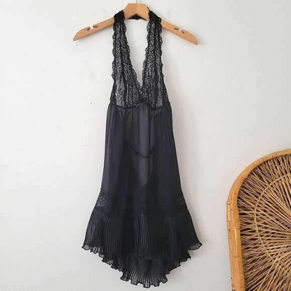 Linea Donatella Black Teddy Lingerie L - Picture 1 of 7